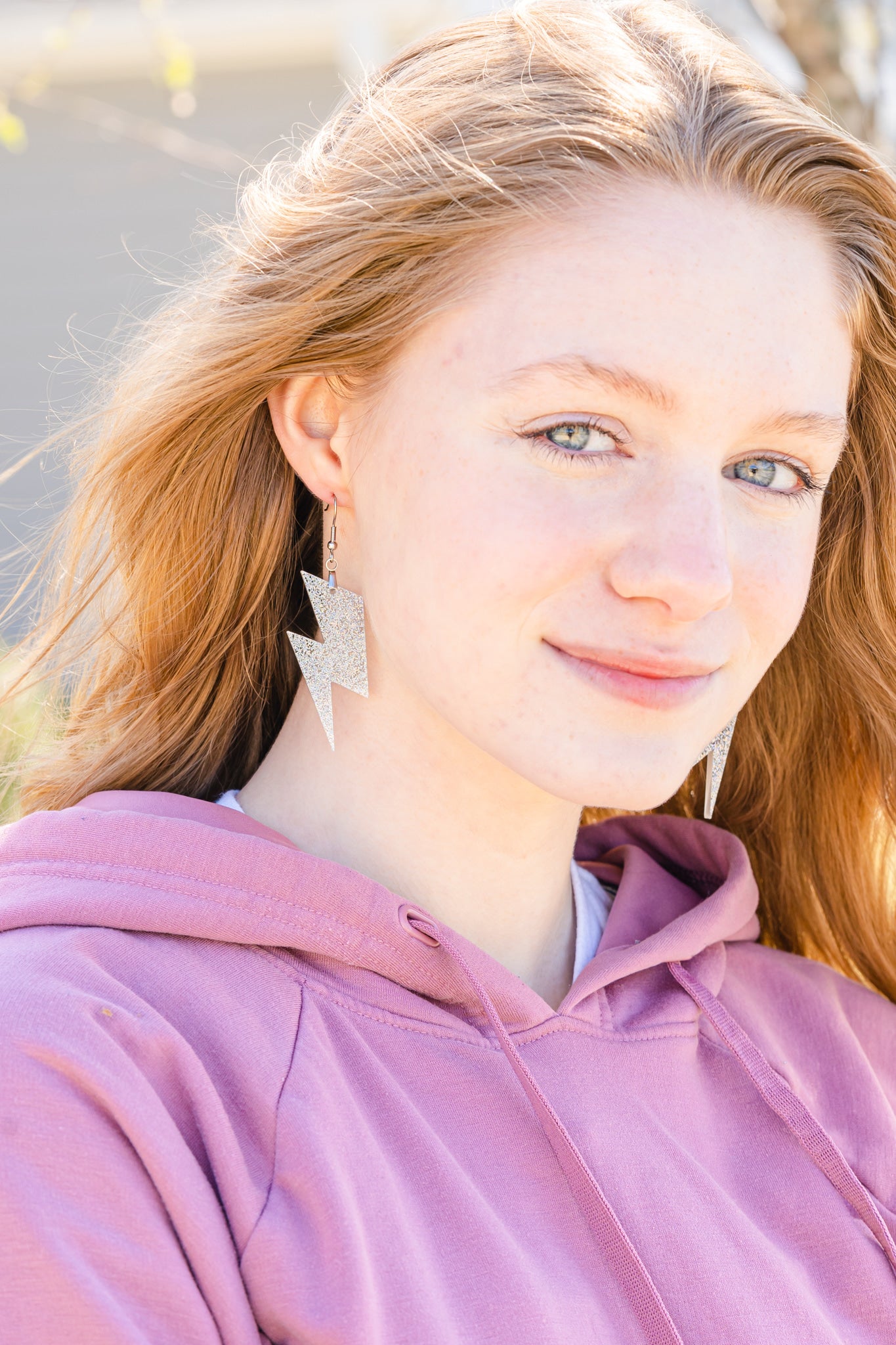 Holographic Lightning Bolt Earrings