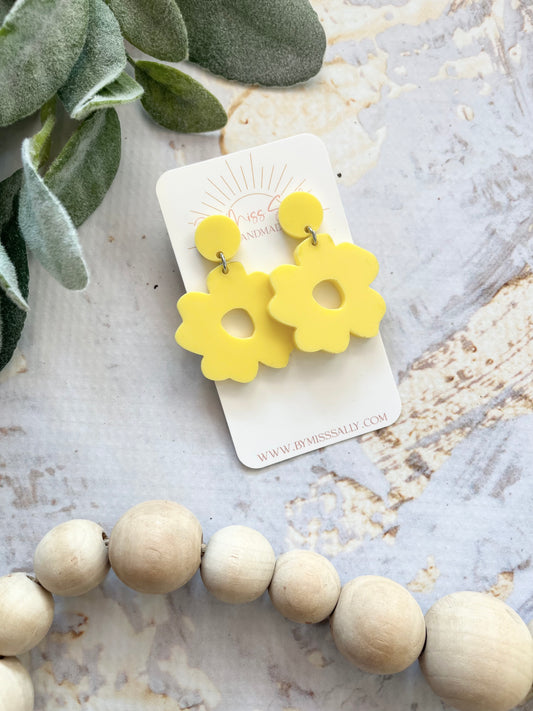 Boho Blossom Earrings in Yellow