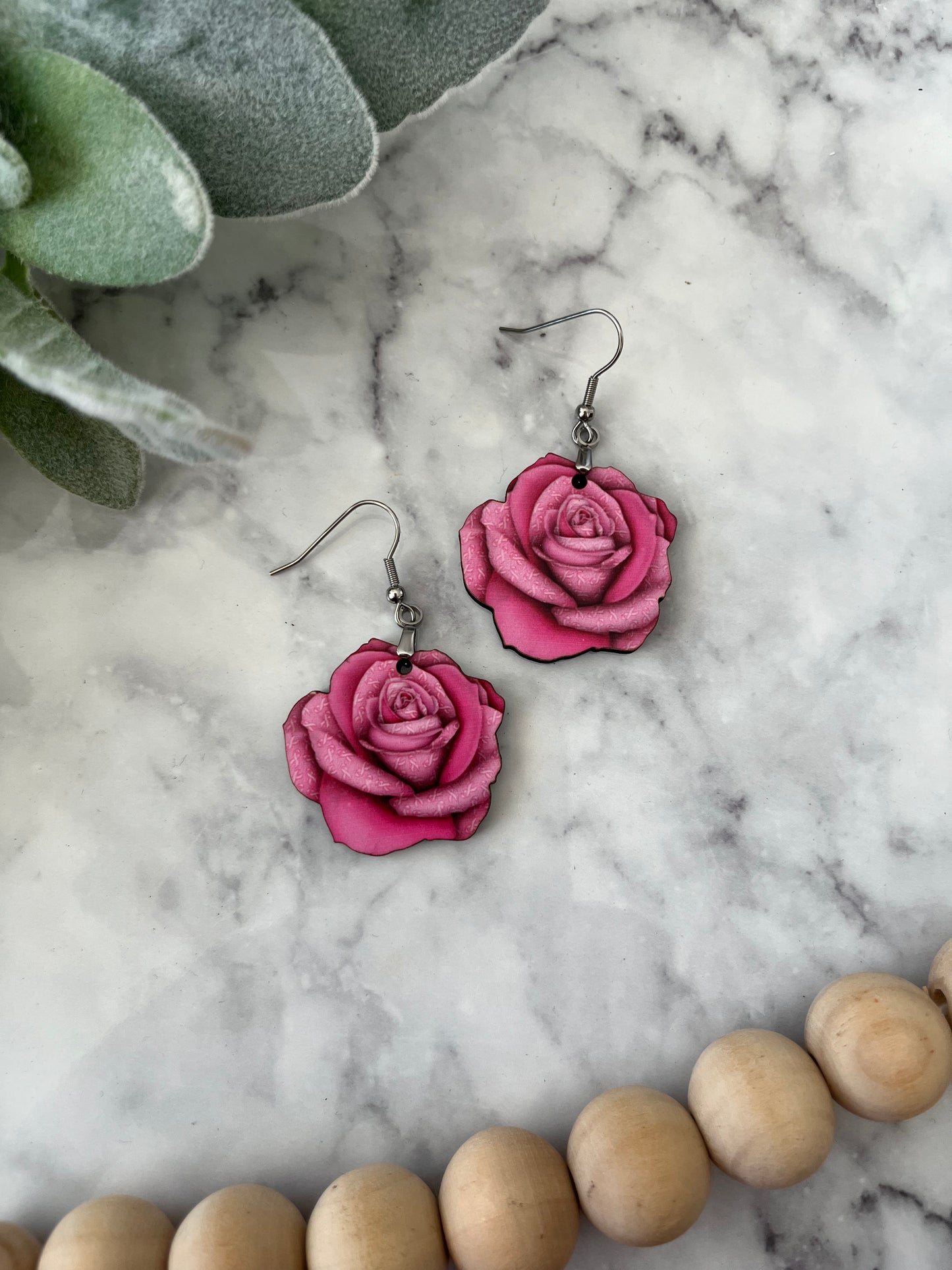 Juliet Rose Breast Cancer Awareness Earrings