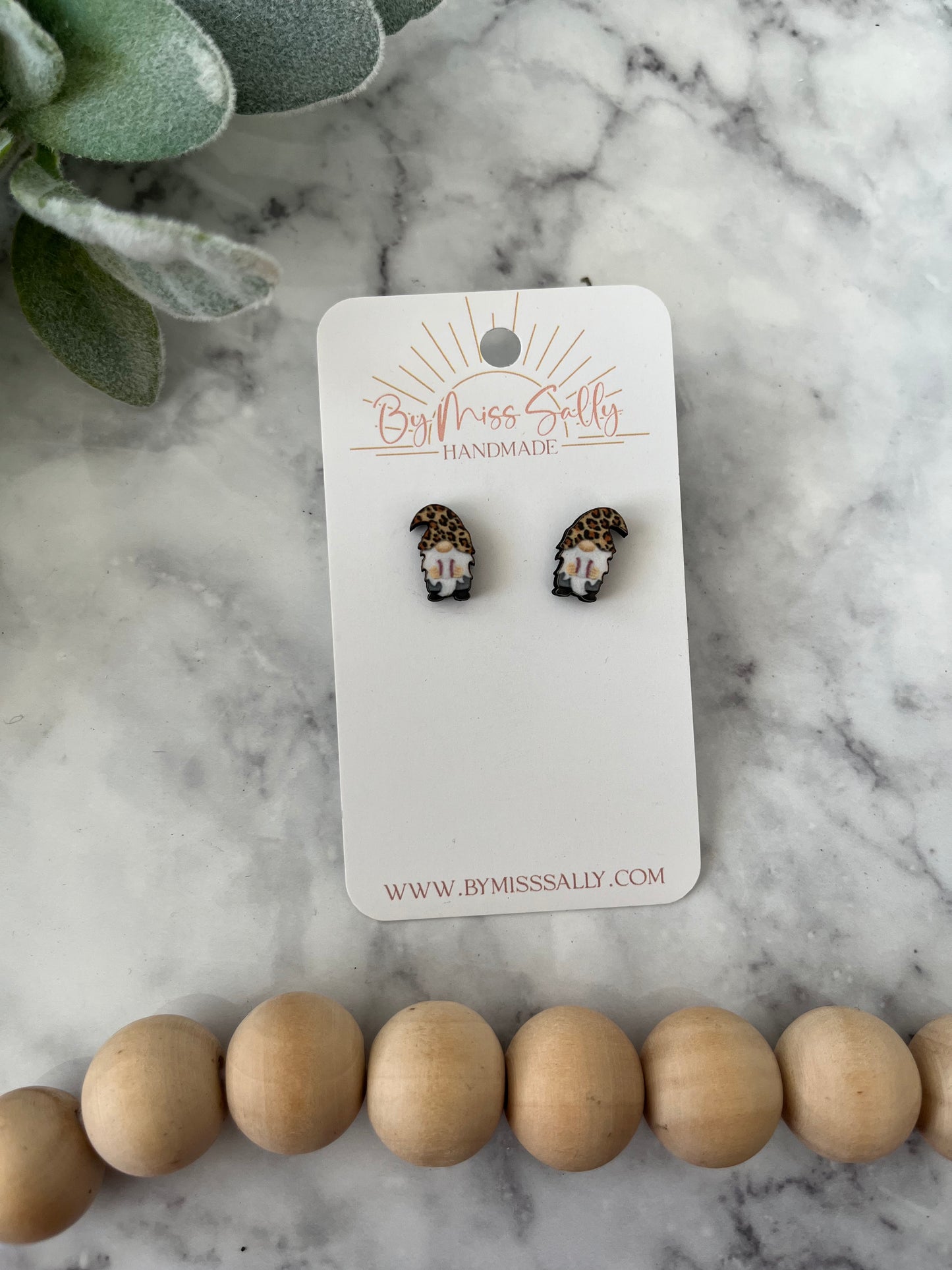 Baseball Gnome Stud Earrings