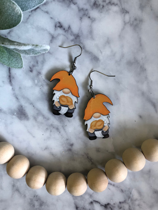 Thanksgiving Gnome Earrings