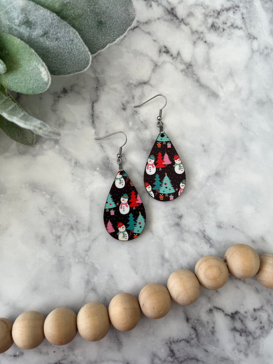 Olivia Christmas Snowmen Earrings