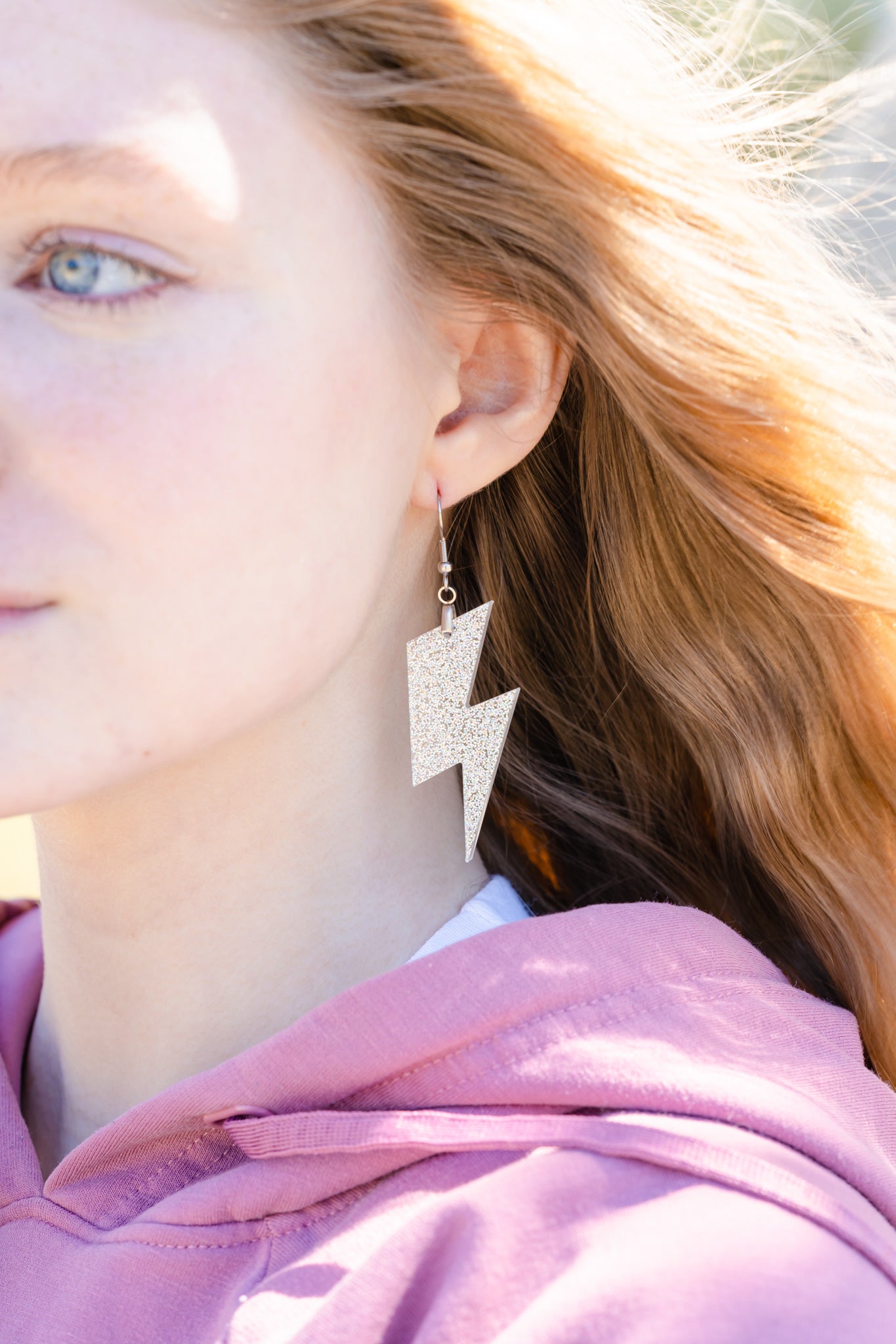 Holographic Lightning Bolt Earrings