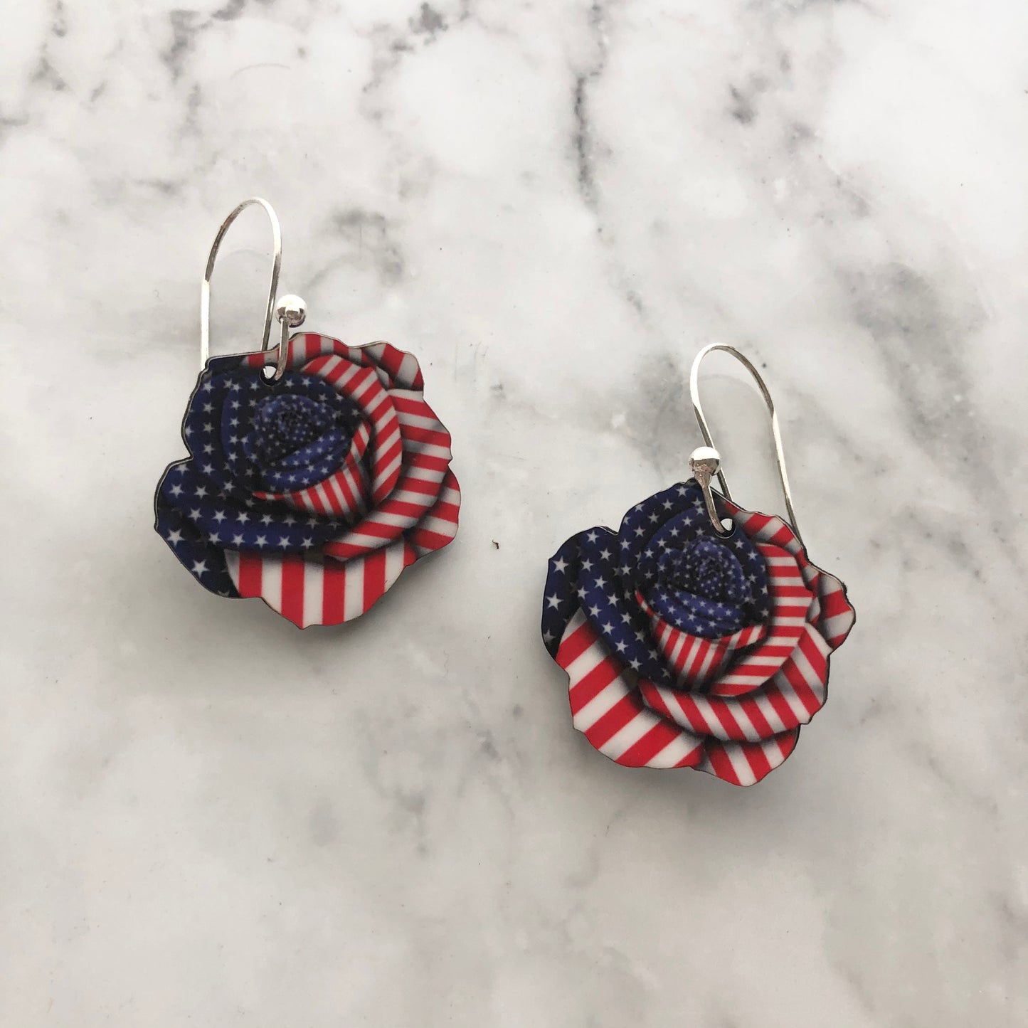 Juliet Rose Patriotic Earrings