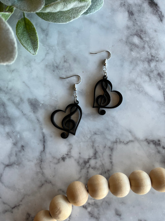 Treble Heart Earrings