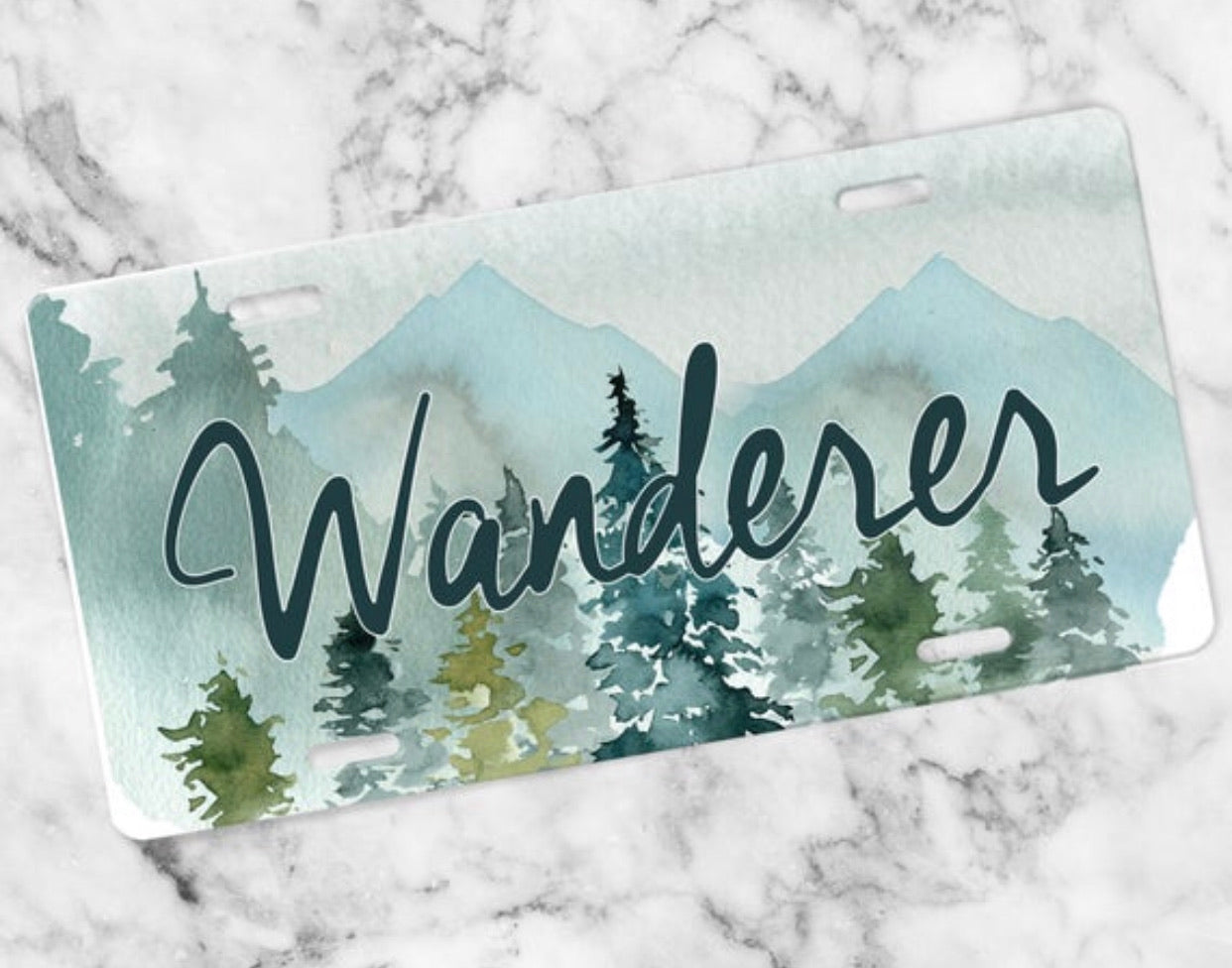 Wanderer License Plate - Mountain