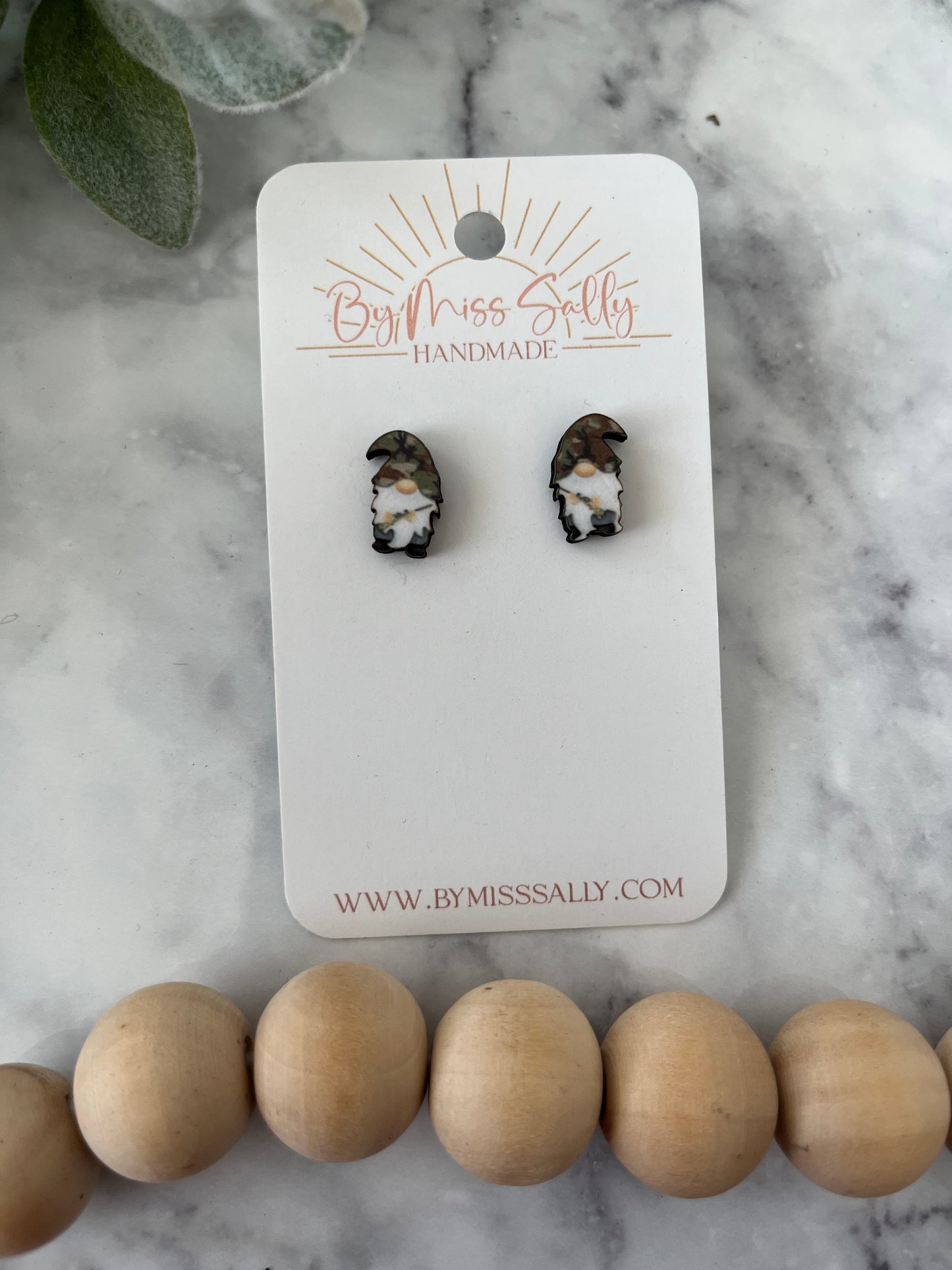 Hunter Gnome Stud Earrings