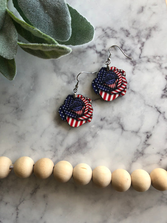 Juliet Rose Patriotic Earrings