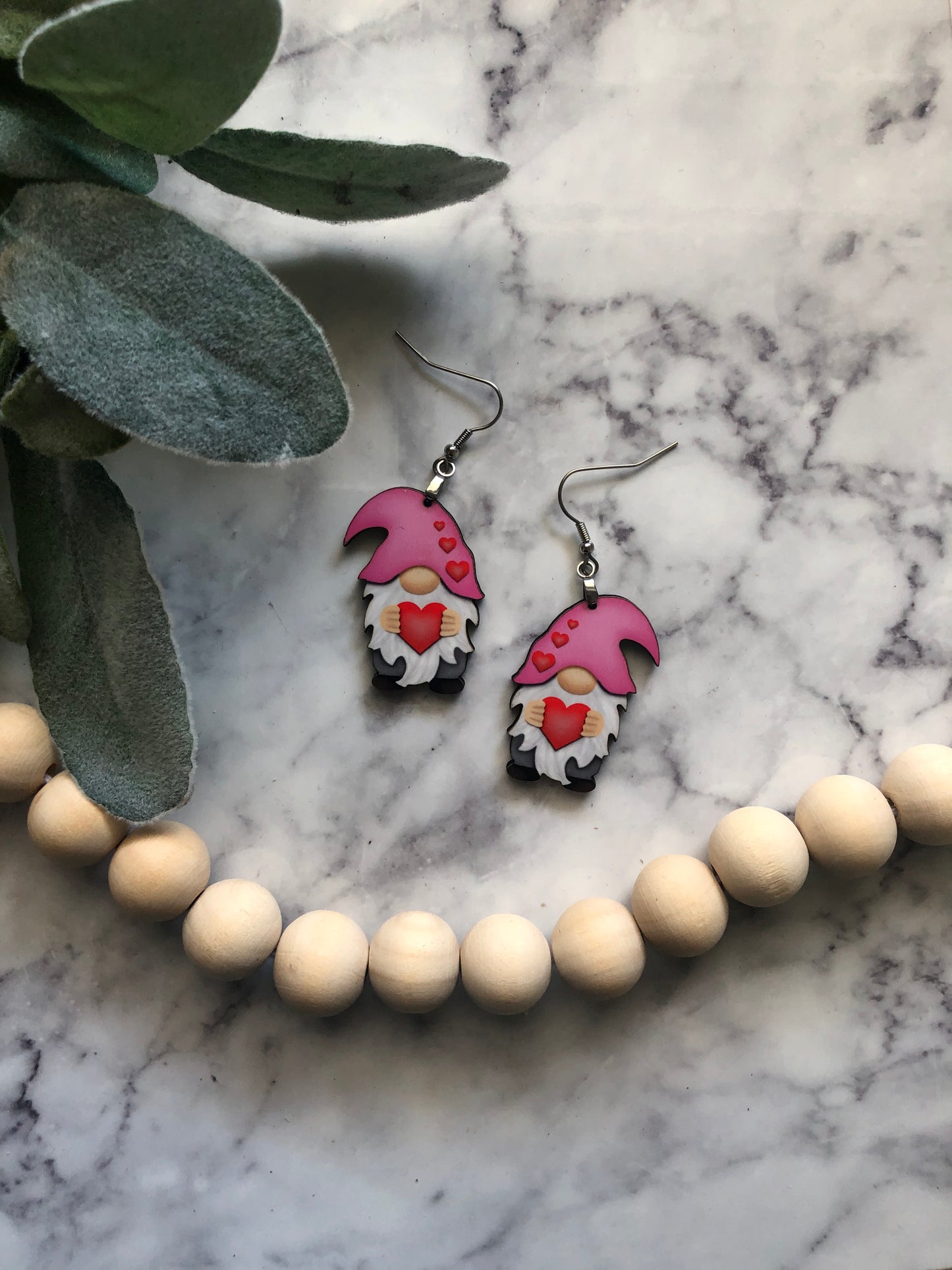 Valentine's Day Gnome Earrings