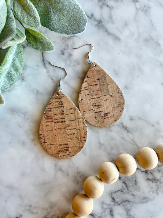 Emilee Cork Leather Earrings