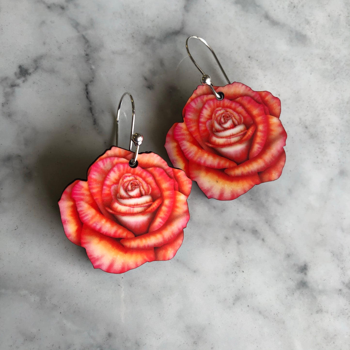 Juliet Rose Earrings in Peach Ombre