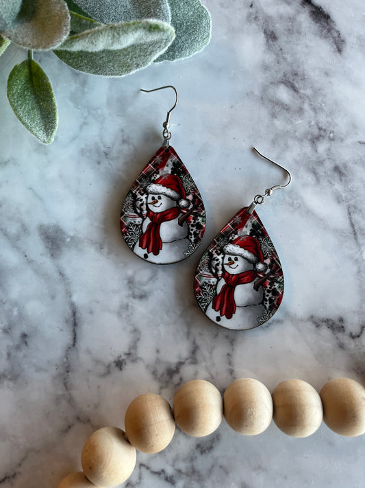 Sally Santa Snowman Earrings