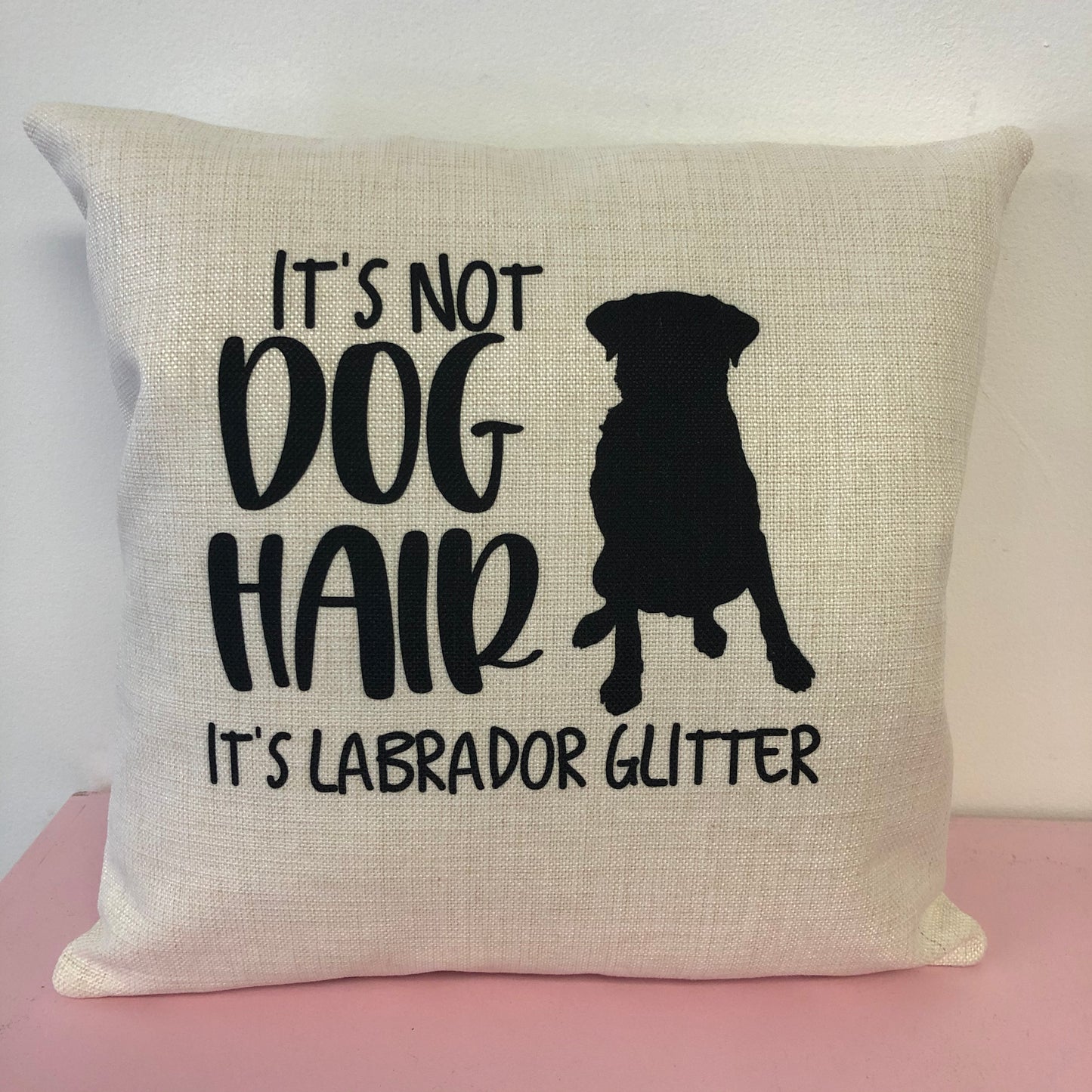 Labrador Glitter Throw Pillow