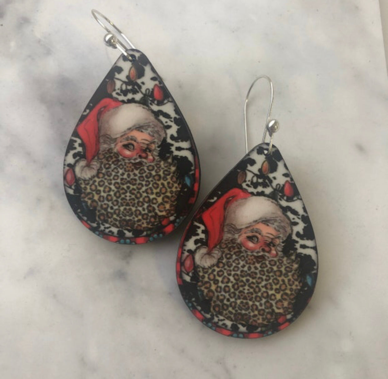 Sally Western Santa Earrings