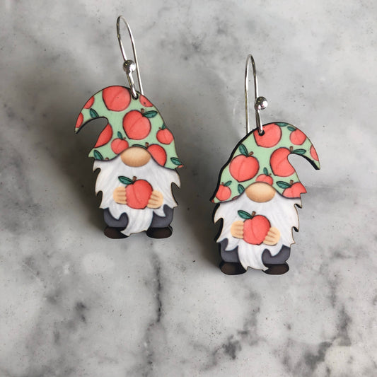 Peachy Gnome Earrings in Mint