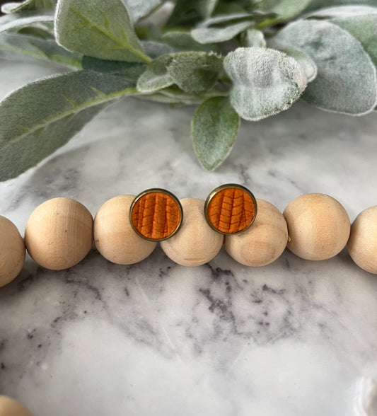 Pumpkin Spice Stud Earrings