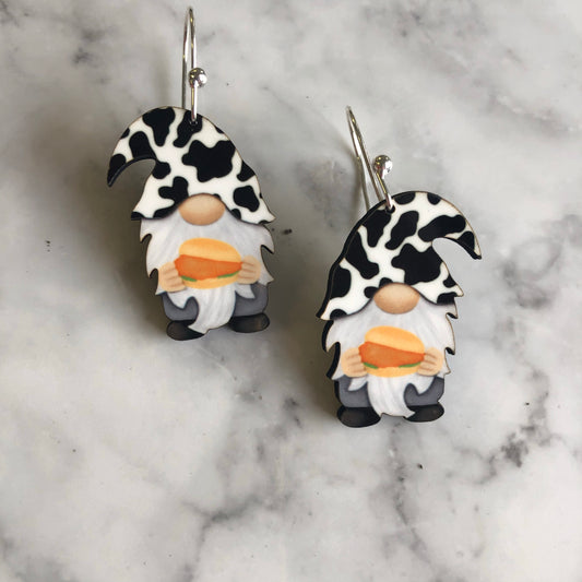 Chicken Sandwich Gnome Earrings