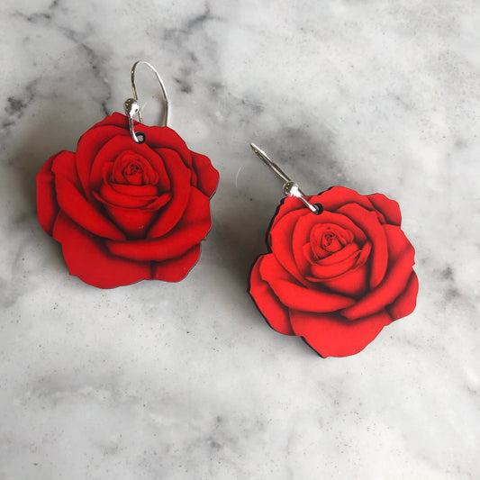 Juliet Rose Earrings in Red