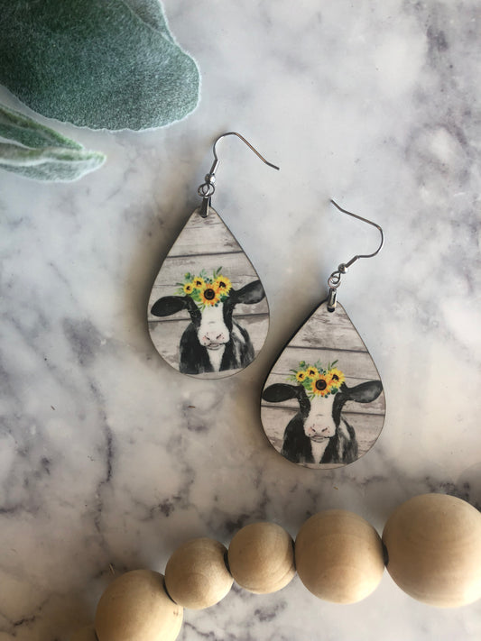 Sally Baby Cow Earrings