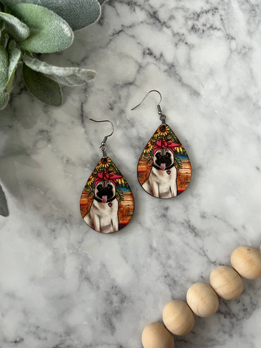 Sally Pug Earrings