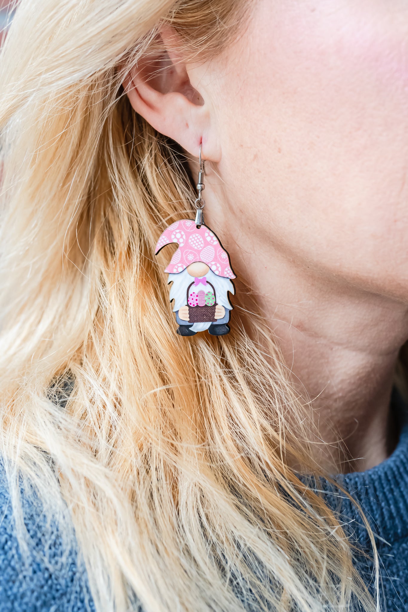 Easter Basket Gnome Earrings