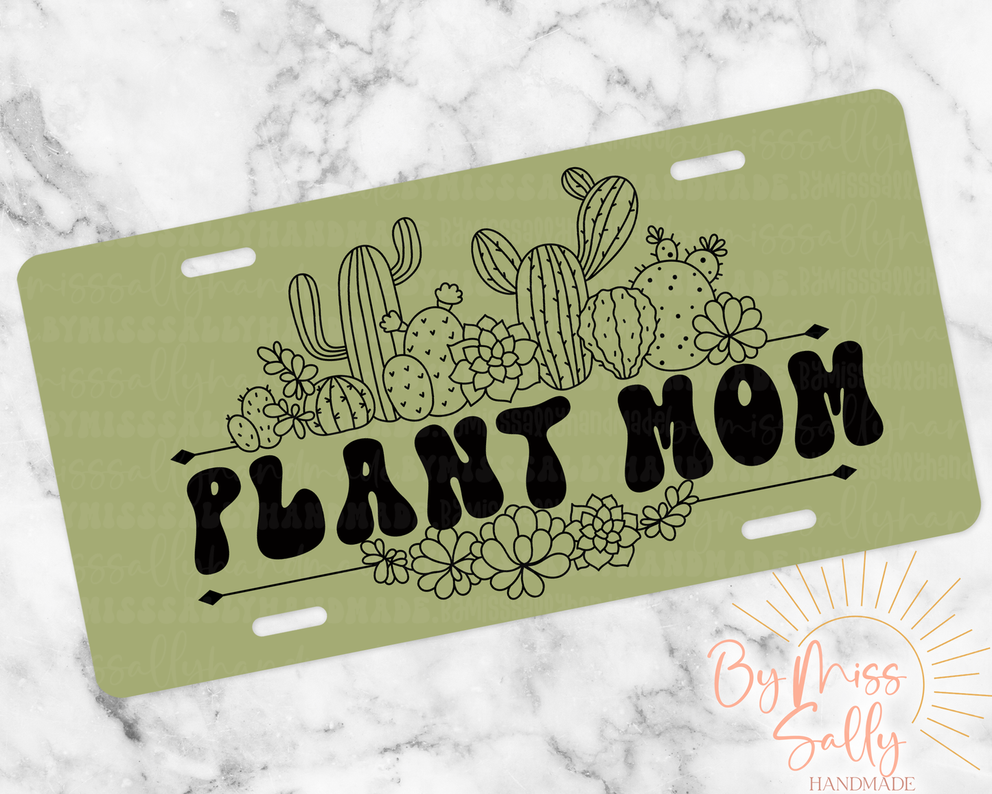 Plant Mom License Plate