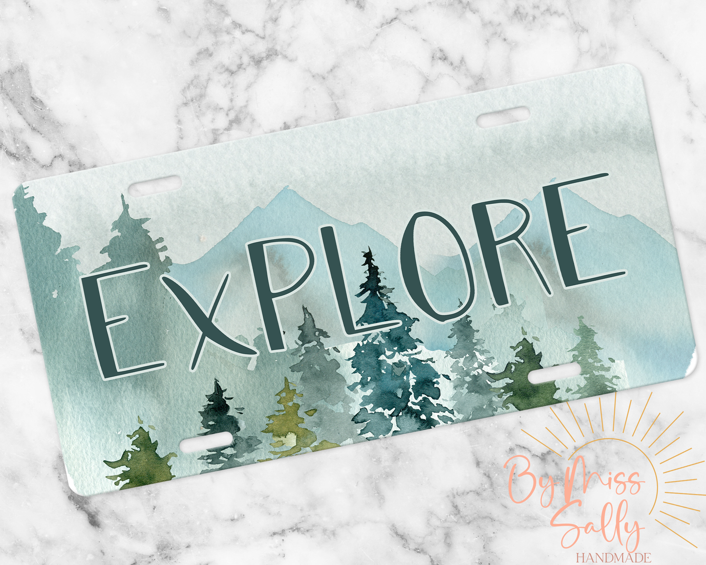 Explore License Plate - Mountain