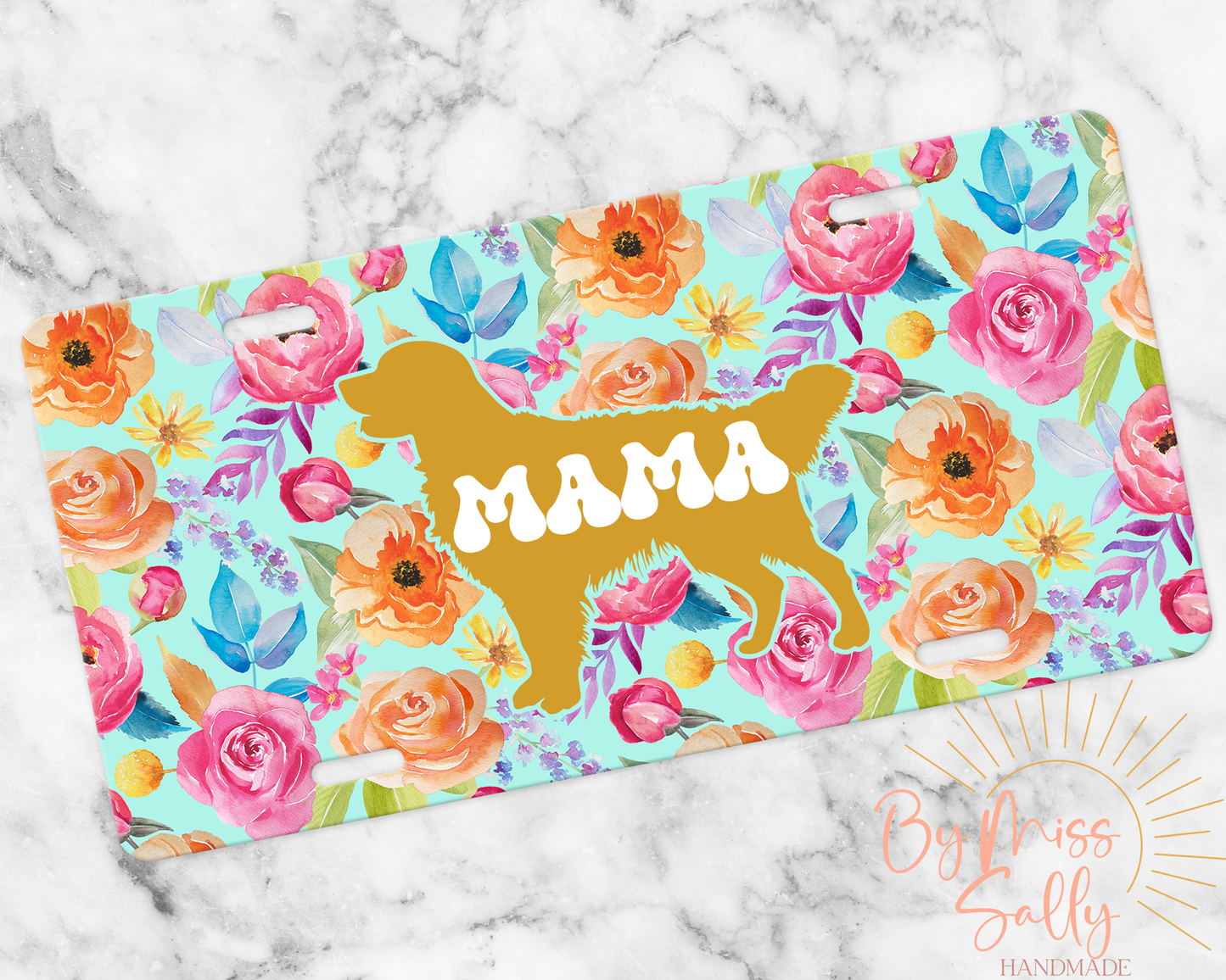 Golden Retriever Mama License Plate - Custom Dog Breed