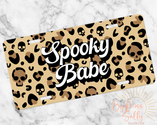 Spooky Babe License Plate