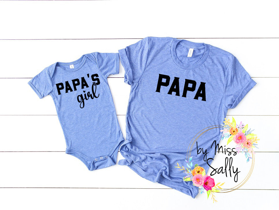 Papa & His Girl Matching Tees